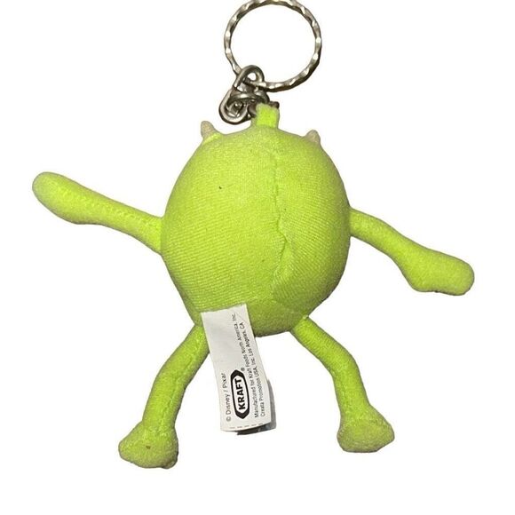 Y2K Disney 2000-2009 Pixar Monsters INC Keychain Mike Stuffed 4" - Picture 2 of 6